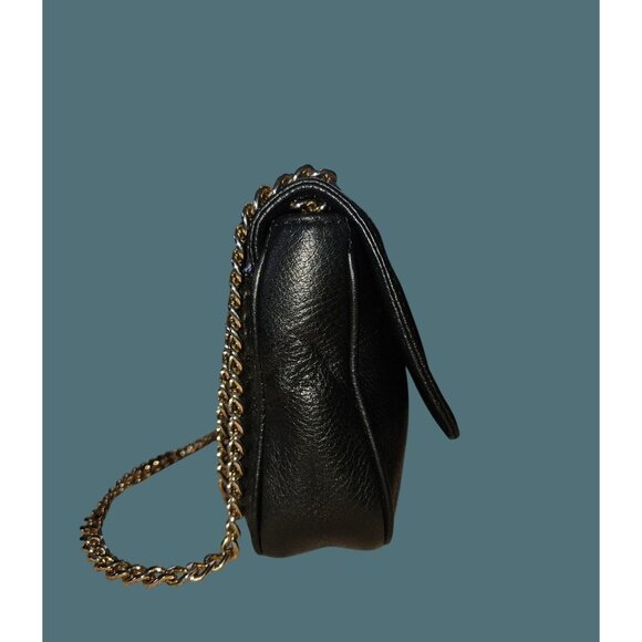 Michael Michael Kors Leather Double Gold Chain Shoulder Flap Bag - Picture 3 of 15